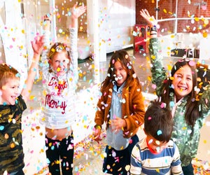 Count down the Noon Year with confetti, games, and a sparkling cider toast. Photo courtesy of the Southern California Children's Museum