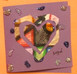 Homemade Valentine's Day card project