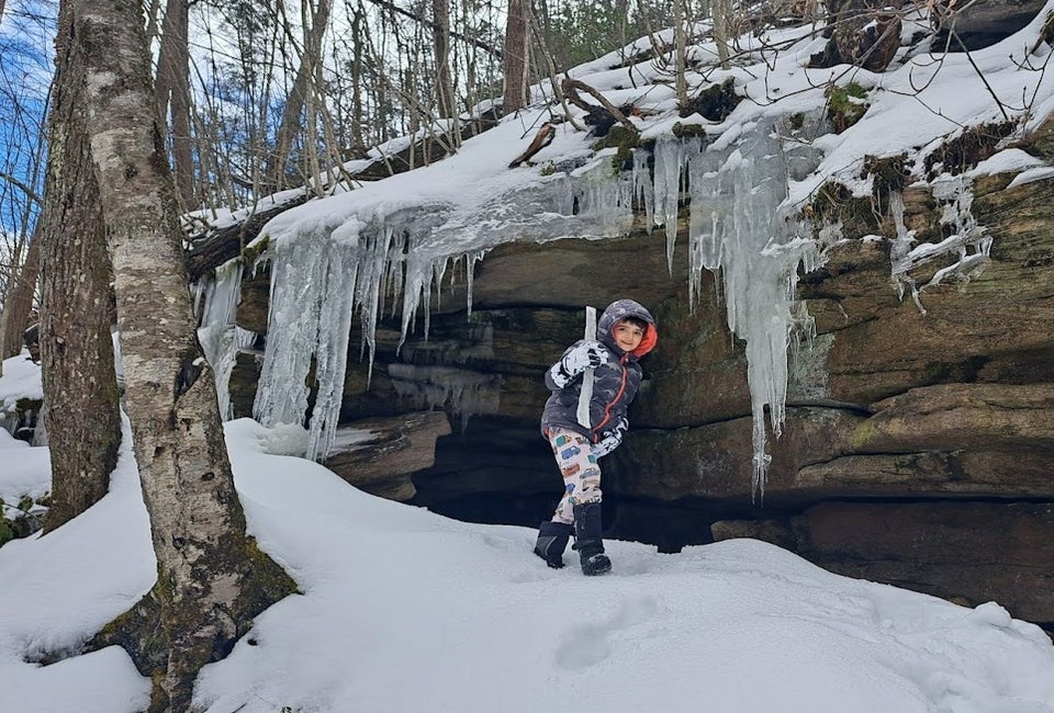 The region's hiking spots, like Minnewaska State Park, are stunning during winter. Photo by Katherine Dhurandhar