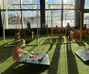 When it's too cold for the park, Pier 57's indoor playground offers a bright, colorful, climate controlled space for romping.