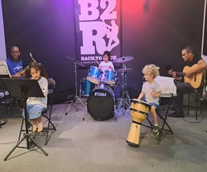 Kids can jam out during school break. Photo courtesy of Bach to Rock