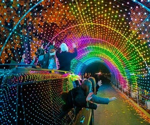 Take in the holiday lights at Westchester Winter Wonderland. Photo courtesy of Westchester Winter Wonderland