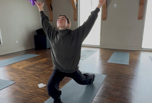 Image of long woman doing yoga at Miraval Berkshires Family Connection