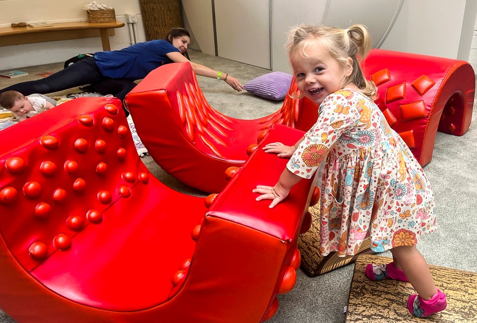 The interactive indoor playground is now welcoming crawlers and early walkers to play, climb, explore, and connect. Photo by Kylie Williams