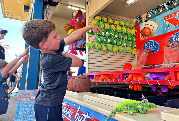 Carnival games at Pleasure Pier Galveston Texas