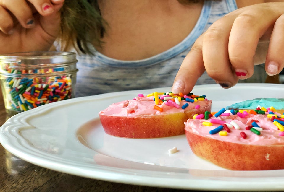These apple donuts are adorably delicious and a sweet camp treat.