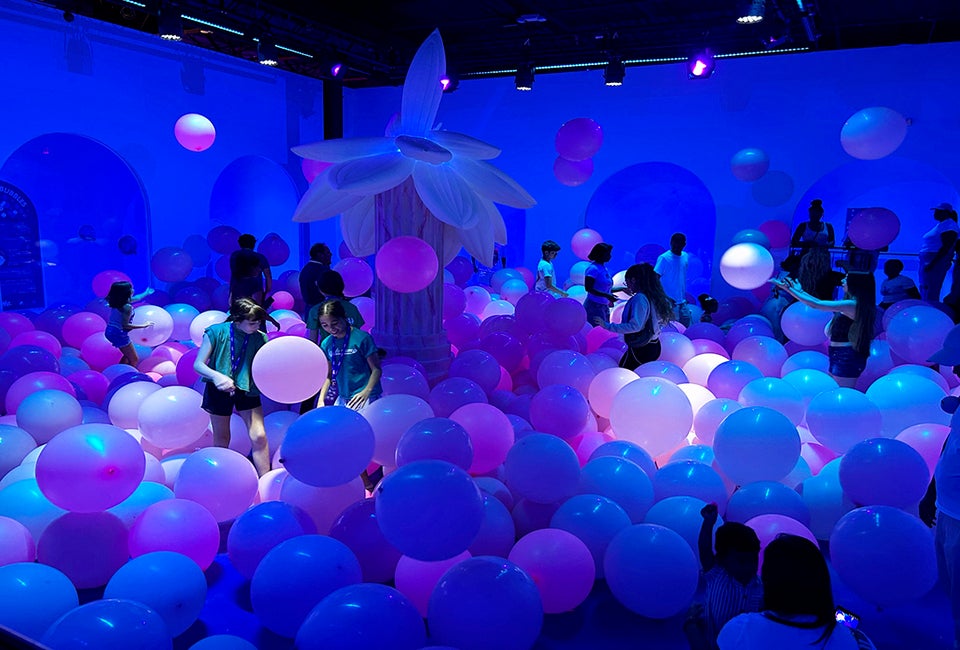 Experience the childhood joys of bubbles and balloons at the Bubble Planet Experience Atlanta. Photo by author