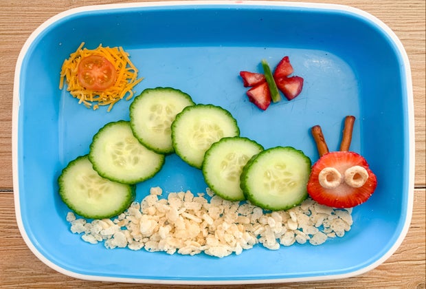 Healthy Snacks for Kids That Are Works of Art: Very Veggie Caterpillar
