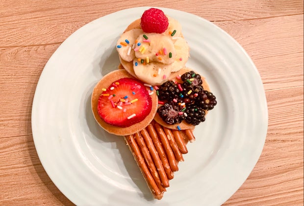 Healthy Snacks for Kids That Are Works of Art: Ice Cream Pancakes