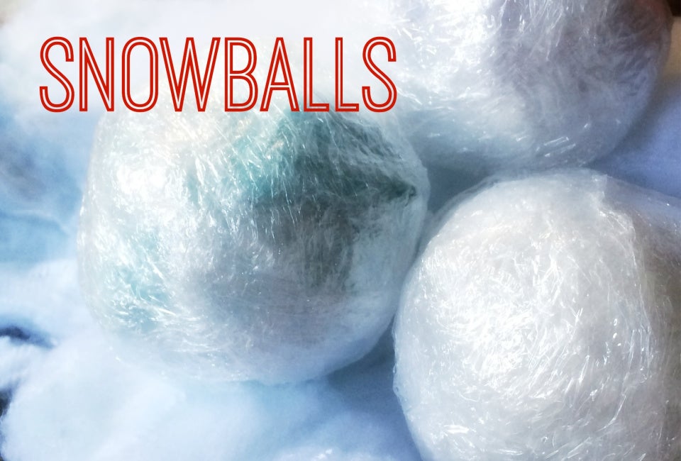 These indoor snowballs bring the snow fun indoors.