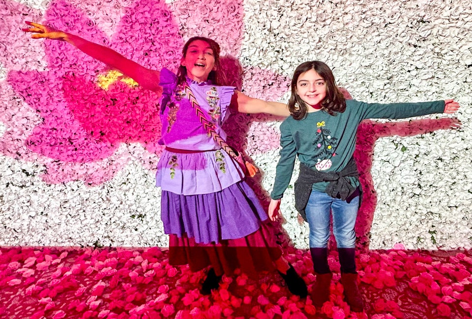 Frolic in the flower petals in Isabela's room at Disney Encanto x CAMP. Photo by Jennifer Marino Walters
