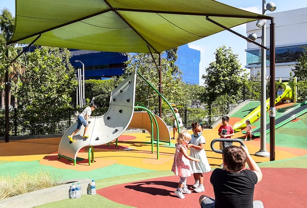 An Awesome New Playground in West Hollywood: Rock Climbing wall