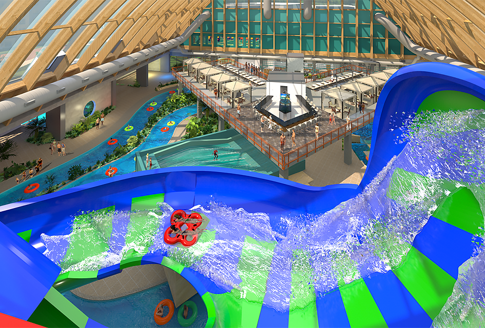 The grand-daddy of all the thrill rides at The Kartrite, the Nor’easter will take you and 3 others on the ride of a lifetime. Rendering courtesy of the Kartrite 