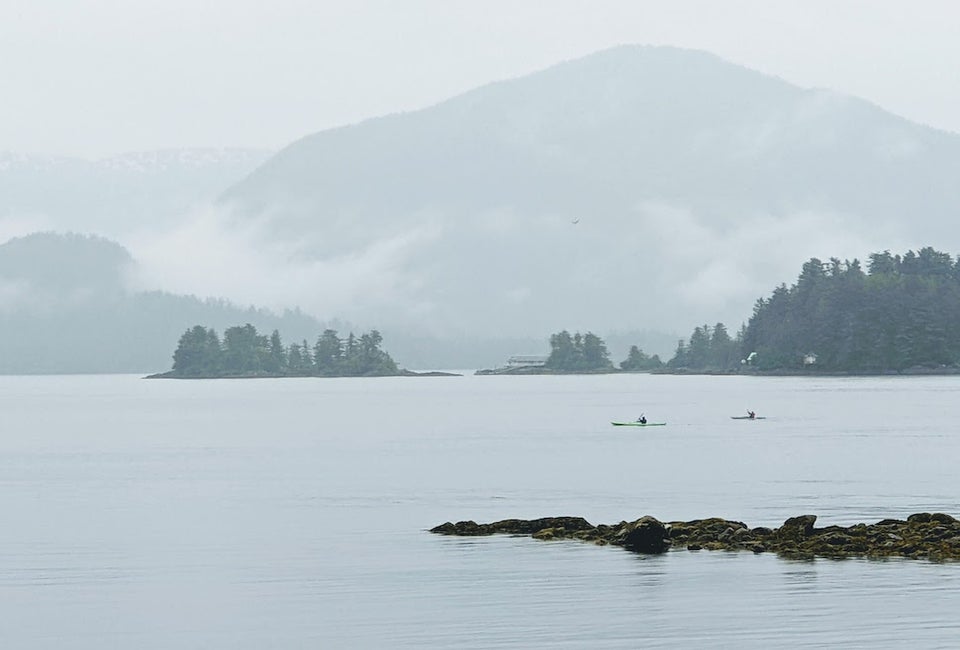 See the view of the bay from the local Sitka library.