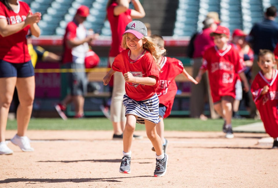 Kids Run the Bases. Photo courtesy of Los Angeles Angels
