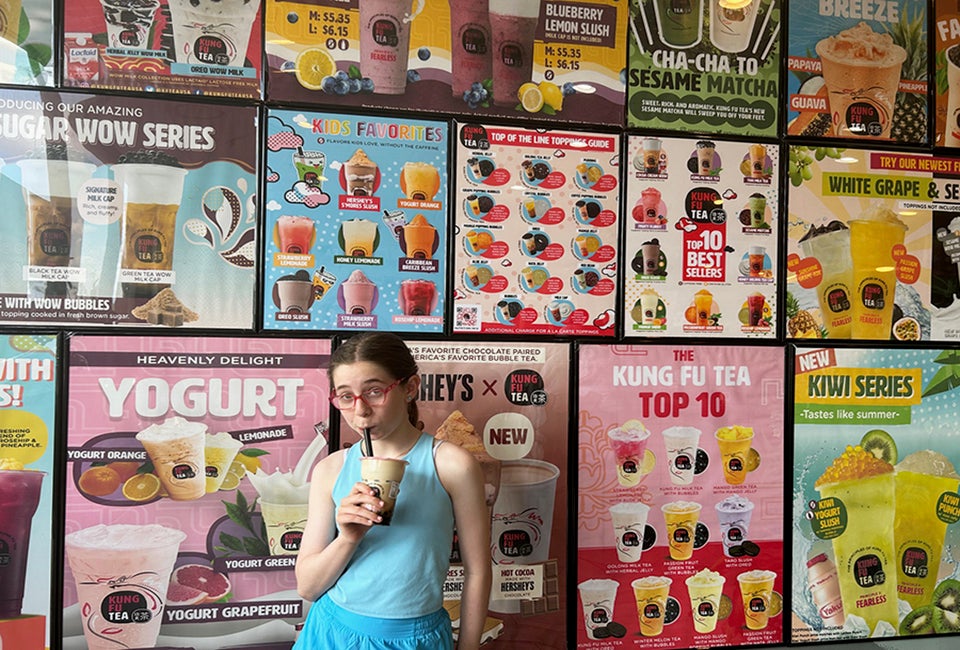 The bubble tea options are endless at Kung Fu Tea! Photo by author