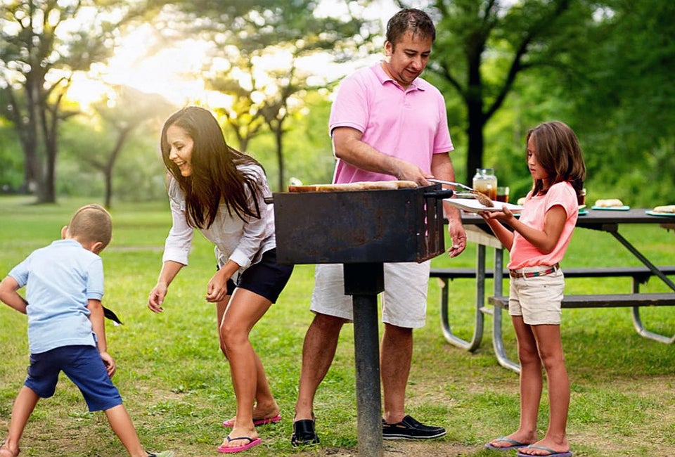 Claim your spot in grill in nature at one of LA's parks. 