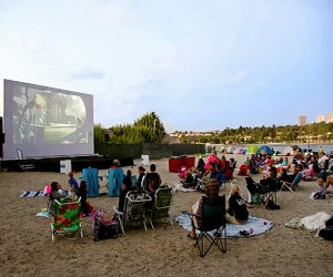Watch a movie on the beach! Photo Courtesy of Newport Dunes Waterfront Resort