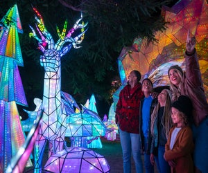 LA Zoo Lights: Animals Aglow makes a festive family evening. Photo by Jamie Pham