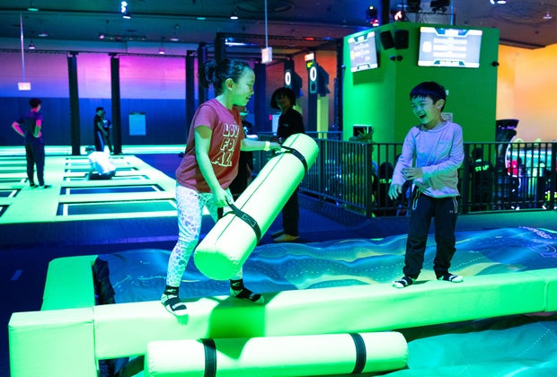 Launch Trampoline Park: Jousting area
