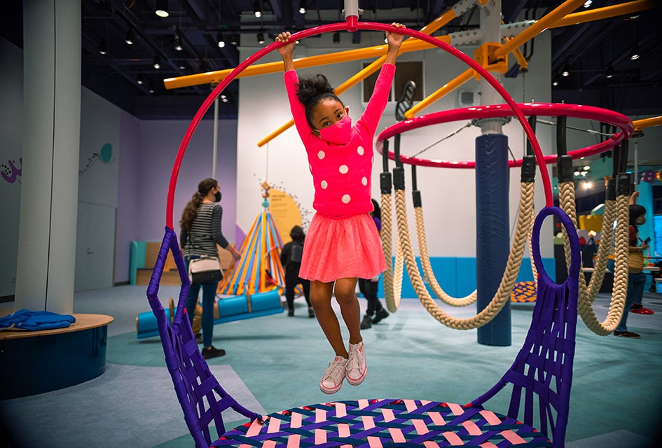 Wobbly World is a new 2,600-square-foot off-kilter wonderland for kids 5 and under.
