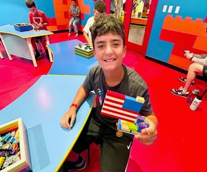 Get building tips from Master Model Builders in the LEGO Discovery Center Washington, DC's Workshop. Photo by Jennifer Marino Walters