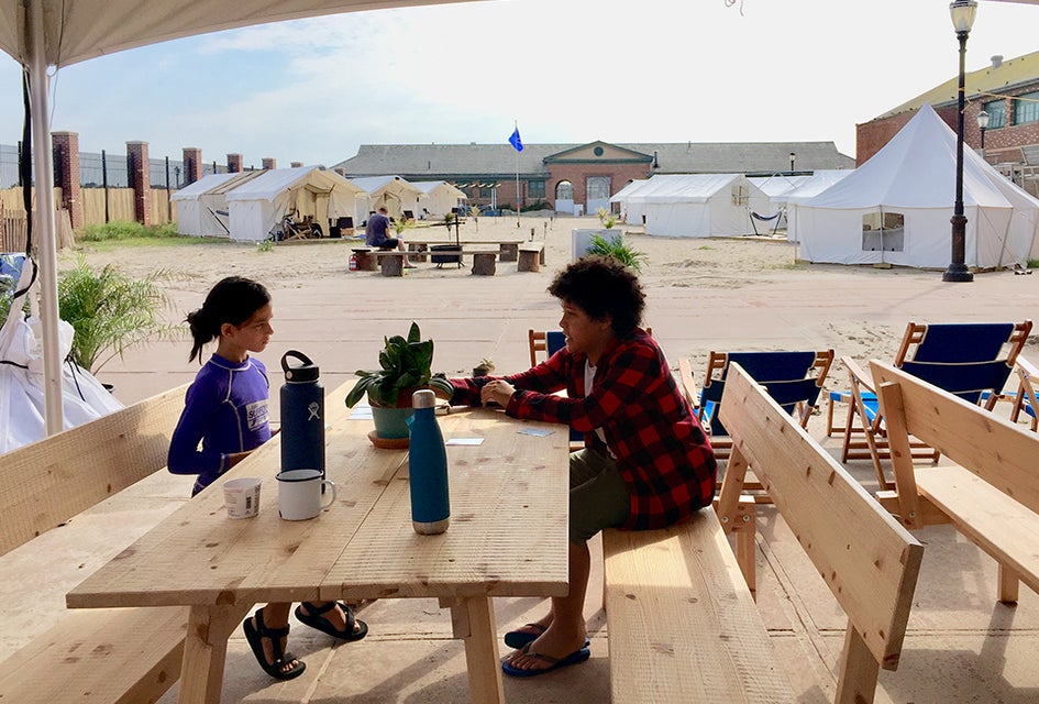 Camp Rockaway fuses beach camping heritage with modern amenities.