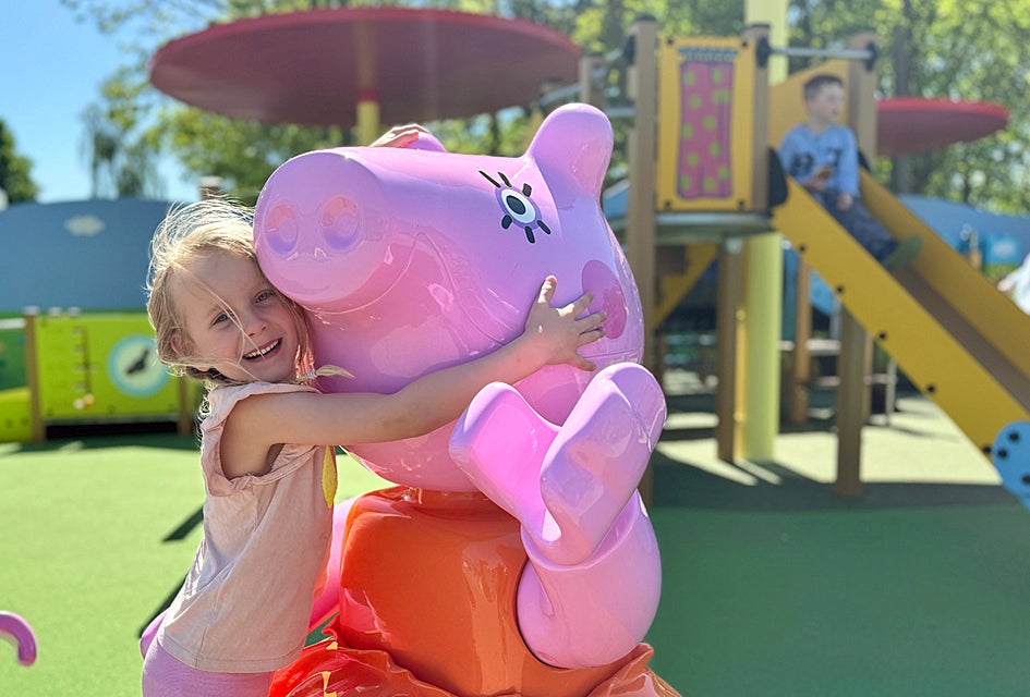 Peppa Pig fans can play in the precious pink pigs treehouse and other well-know spots when Legoland New York's new Peppa Pig Playground opens in 2025. Photo courtesy of Legoland New York