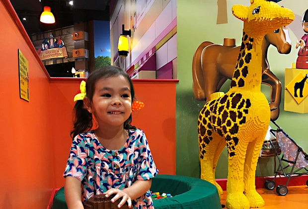 Little girl at Legoland Discovery Center in Yonkers