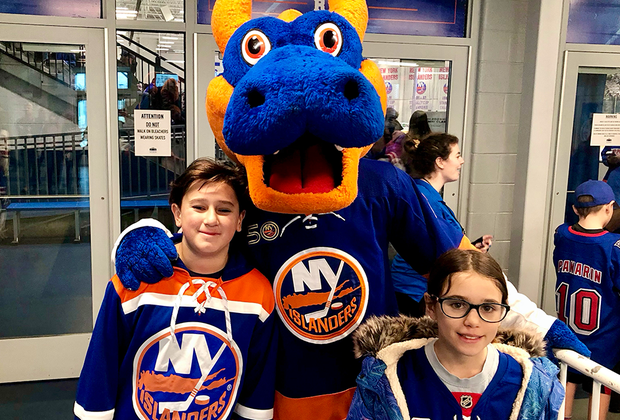 The park at UBS Arena: Kids at an Islanders Game