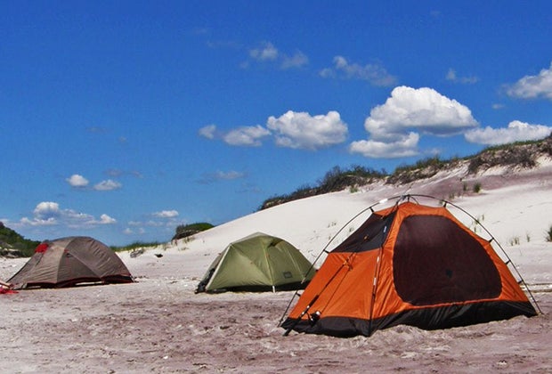 camping on Fire Island