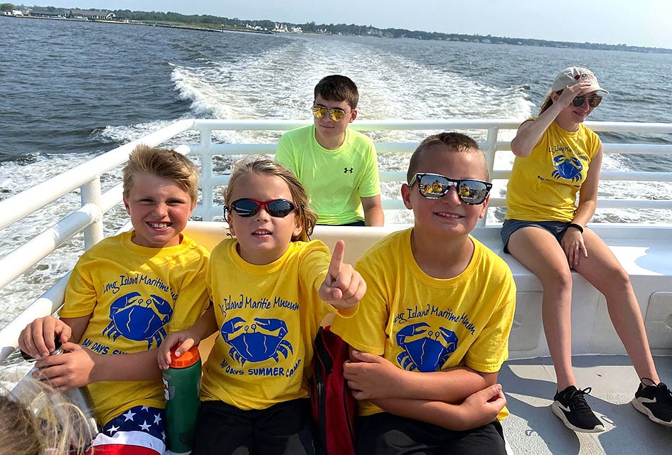 Budding marine biologists will learn about local ecology at the Long Island Maritime Museum's summer camps. Photo courtesy of the museum