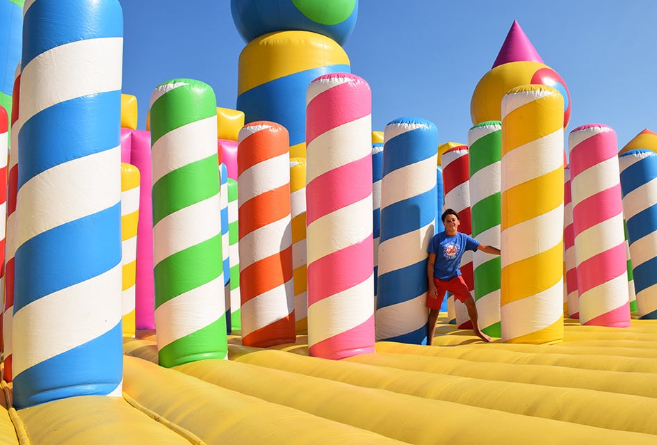 Big Bounce America brings a bouncy wonderland to Long Island. Photo by the author