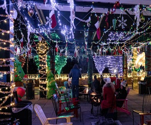 Stop by Snowy's Spirits & S'more at the Lincoln Park ZooLights. Photo courtesy of the zoo