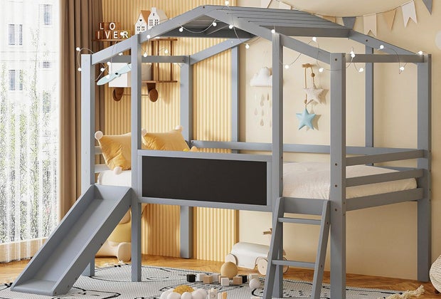 Best Toddler Beds: Merax House Bed with Slide