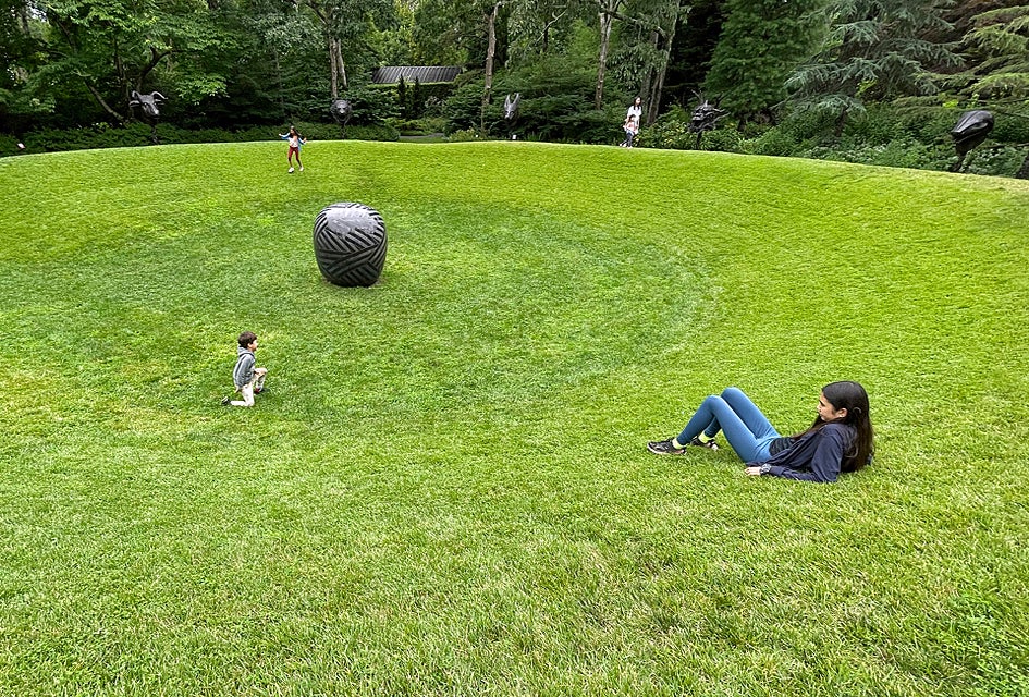 Kids will delight in Ai Weiwei's Circle of Animals/Zodiac Heads at LongHouse Reserve. Photo by Diana Kim