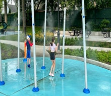 Broadway Park's extensive renovation features a tricked-out new splash pad. 