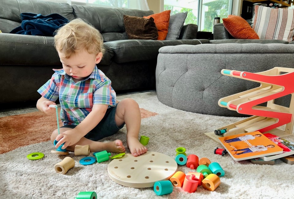 Some kits, like this Lovevery box, are available for kids as young as a few weeks old. Photo by Gina Ragland