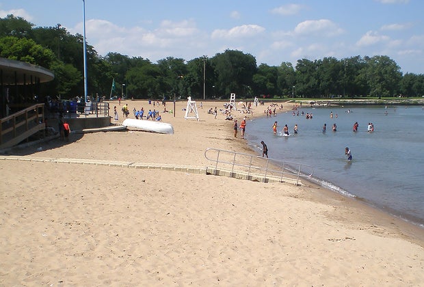 Margaret T. Burroughs beach is great for kids!