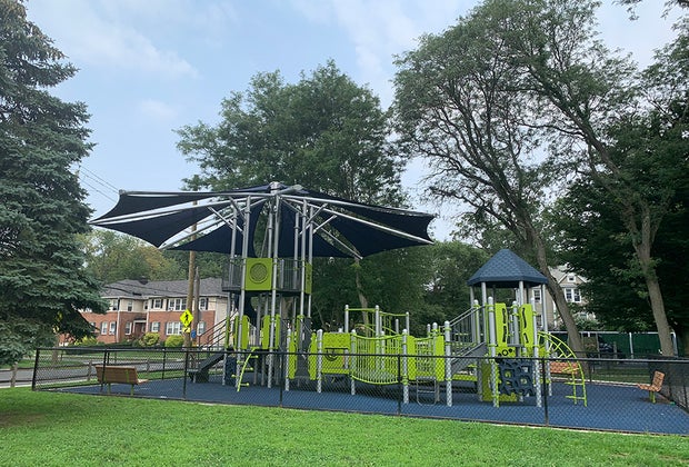 Playgrounds with shade Mattison Park