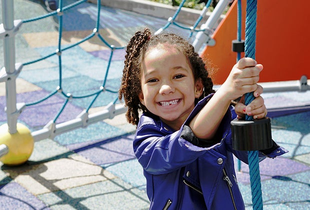 Things To Do in Midtown West with Kids: Girl at Bella Abzug Park