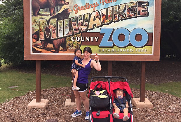 mom and child in Milwaukee, one of the best day trips from chicago.