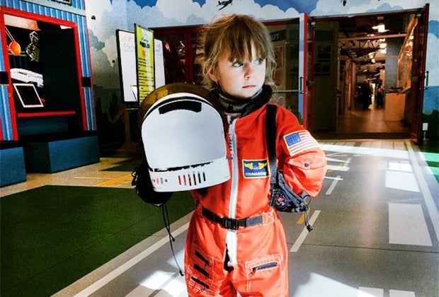 Image of child dressed as astronaut.