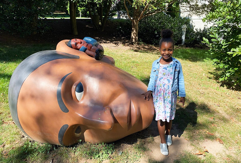 The outdoor art at the Montclair Art Museum makes for an awesome photo op.