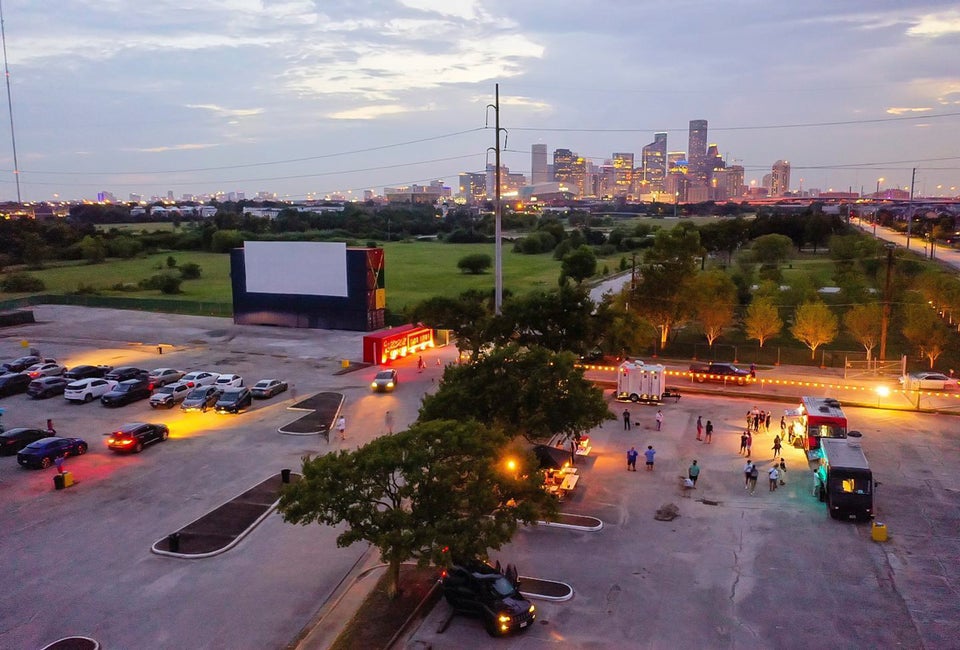 Take movies outside with a drive-in theater in Houston. Photo courtesy of the MoonStruck Drive-In