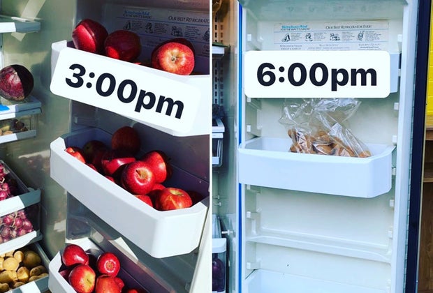 Side-by-side picture of the Mott Haven Fridge