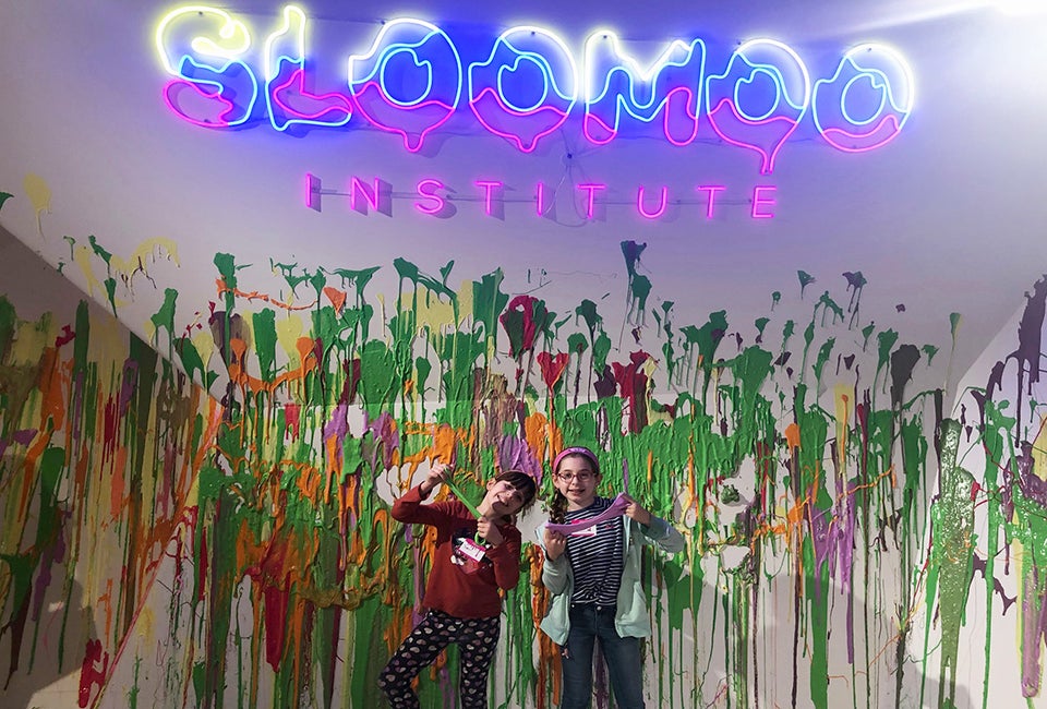 Sloomoo Institute Atlanta, which opened late 2022, allows visitors to get down and dirty with slime. Lots and lots of slime. Photo by author