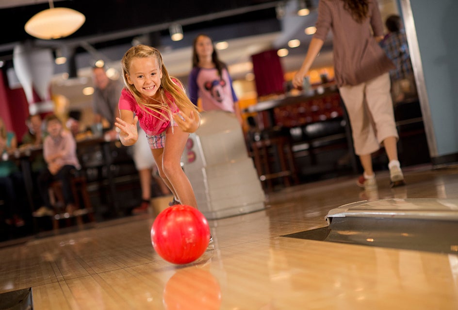 Enjoy an afternoon of bowling at Splitsville, located at Disney Springs. Photo courtesy of Splitsville Orlando
