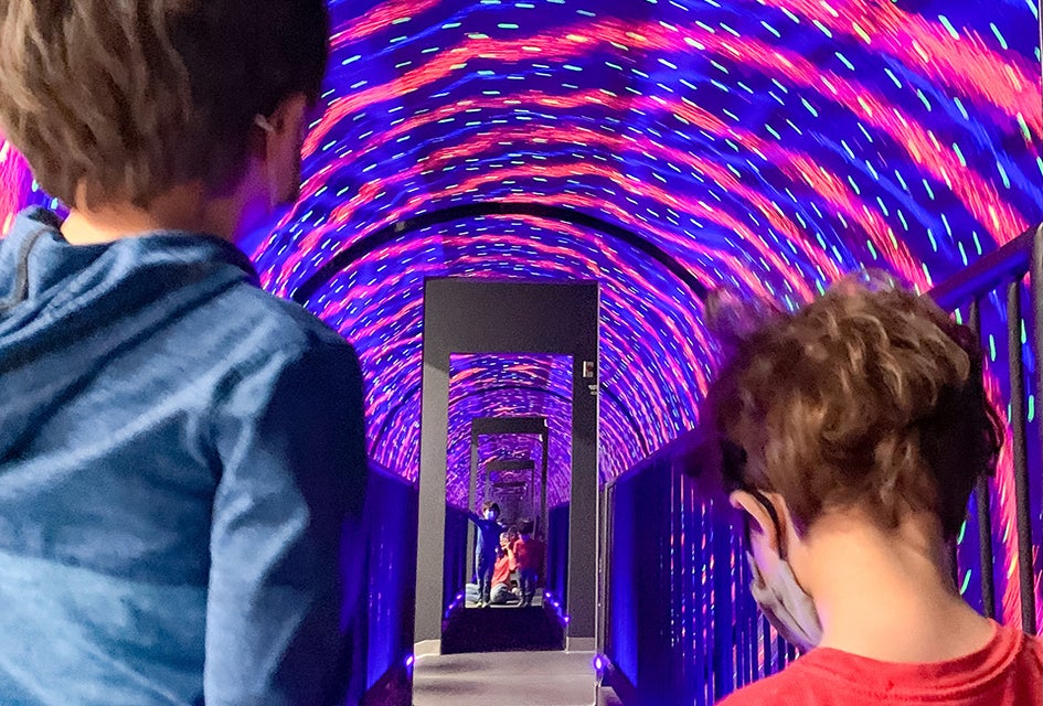 The Museum of Illusions is a fun and interactive experience that challenges your perception and plays tricks on your mind. Photo by @creativishmom