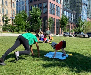 My Gym Hoboken has taken the gym class to the outdoors! Photo courtesy of the gym.